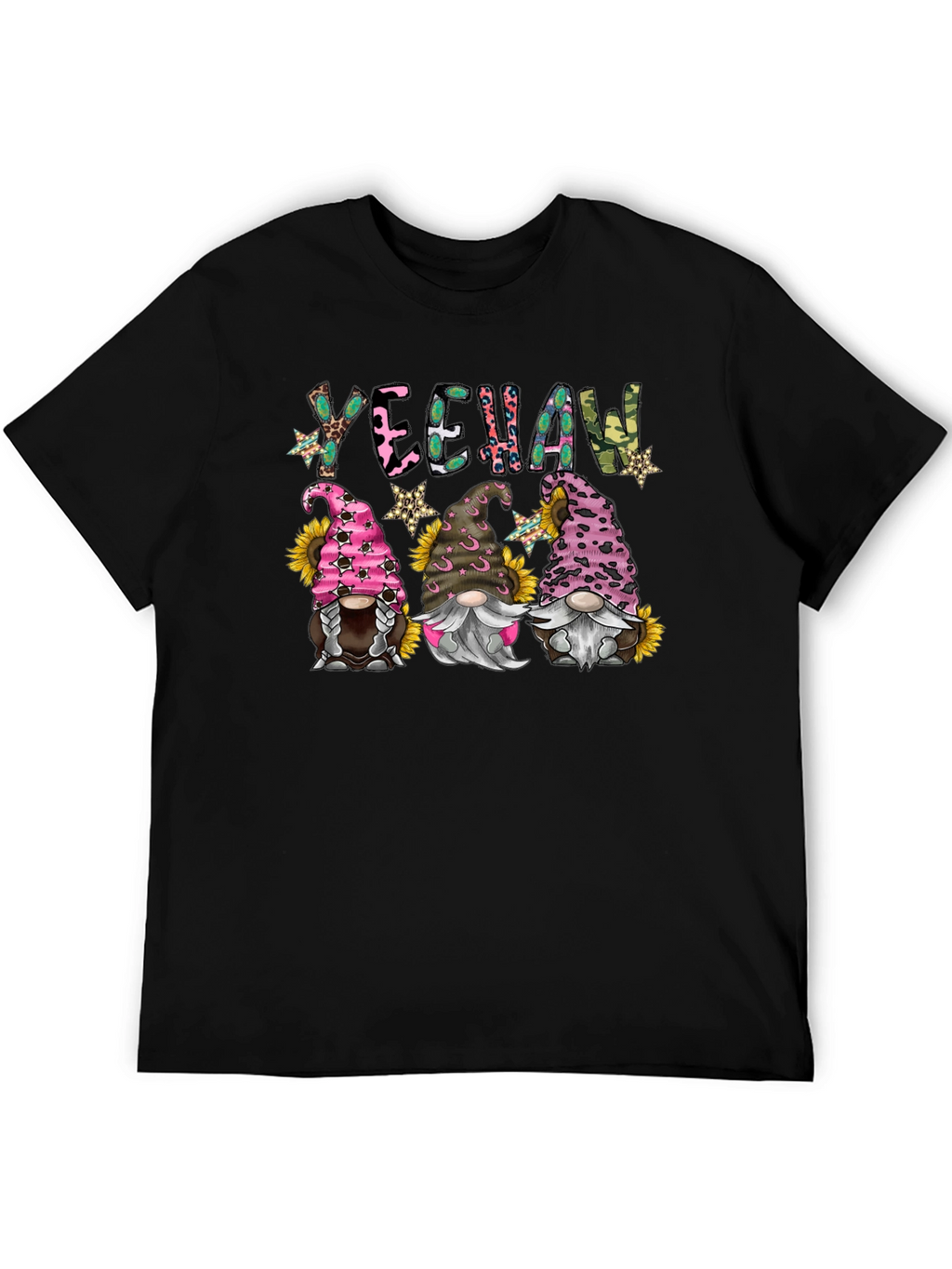 Yeehaw Gnomes Black Graphic Tee