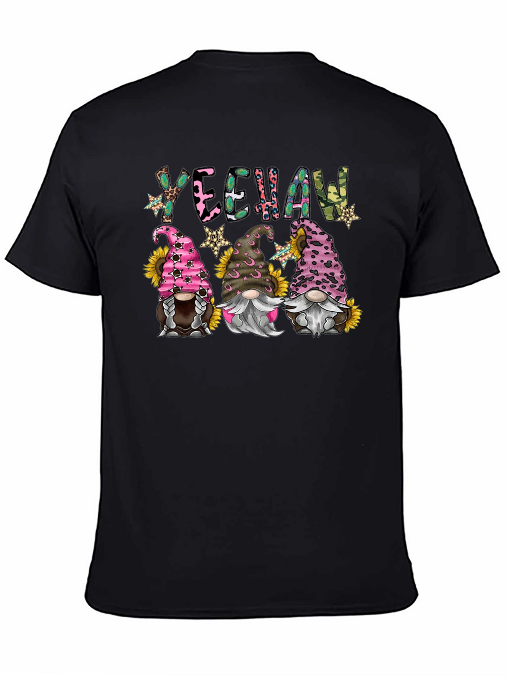 Yeehaw Gnomes Black Graphic Tee