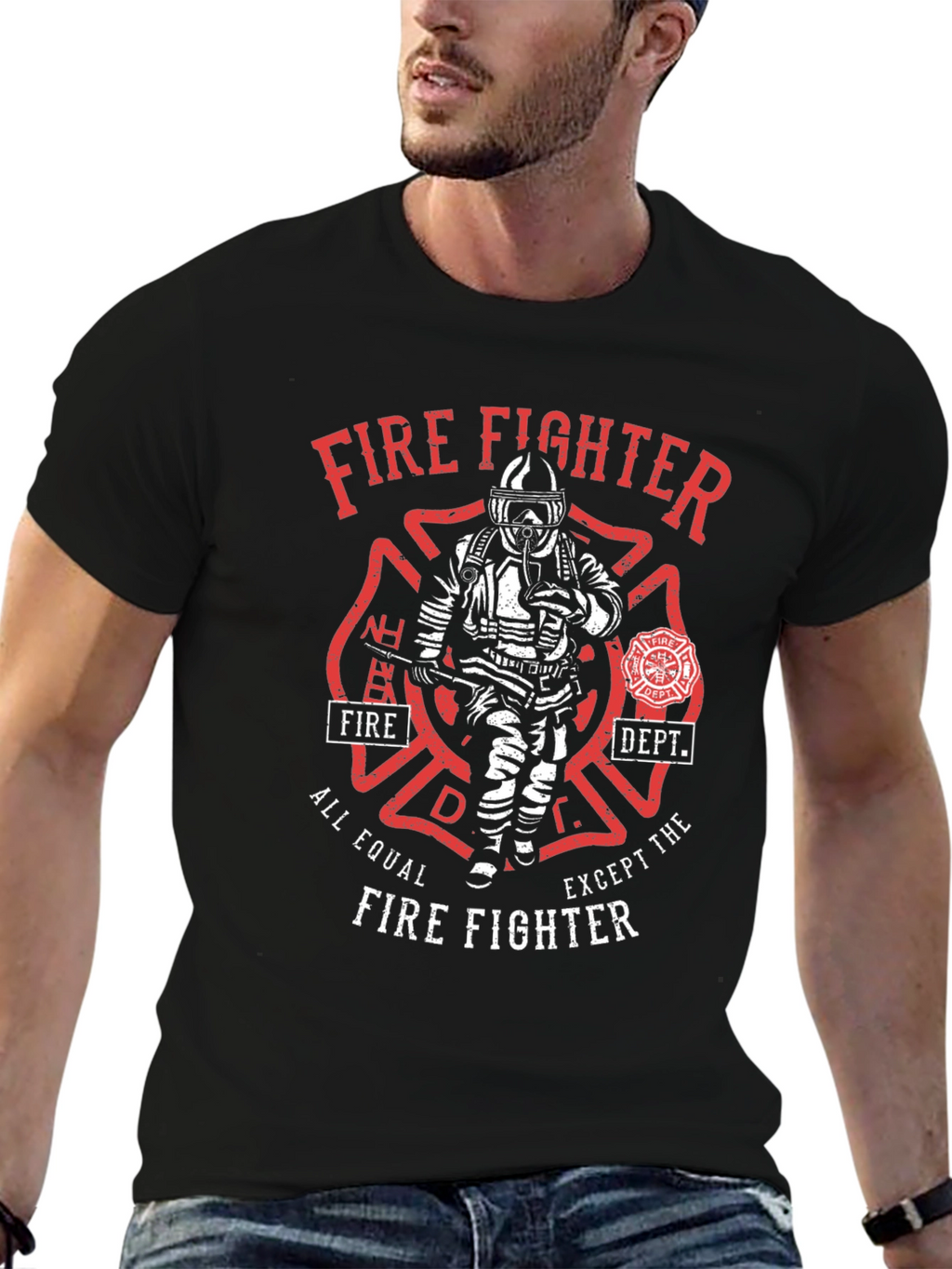 Firefighter T-Shirt - All Equal Except The Firefighter