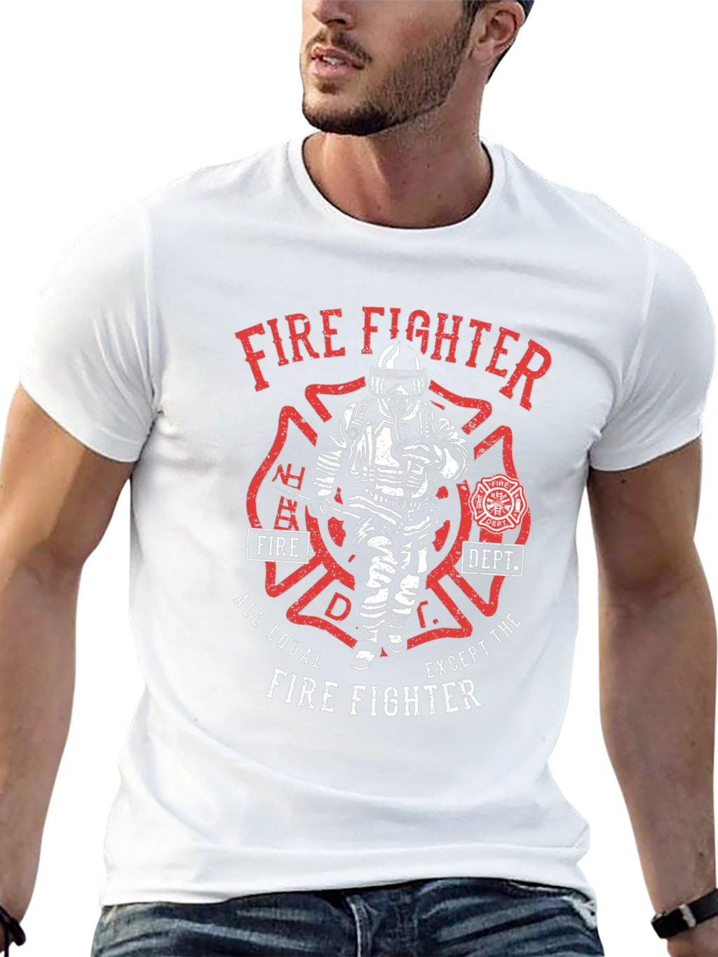 Firefighter T-Shirt - All Equal Except The Firefighter