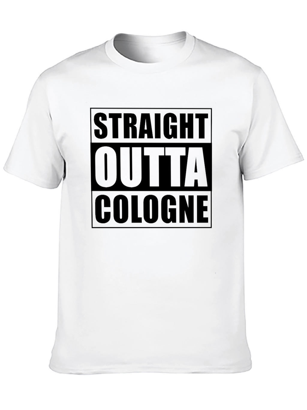 Straight Outta Cologne Black Graphic T-Shirt