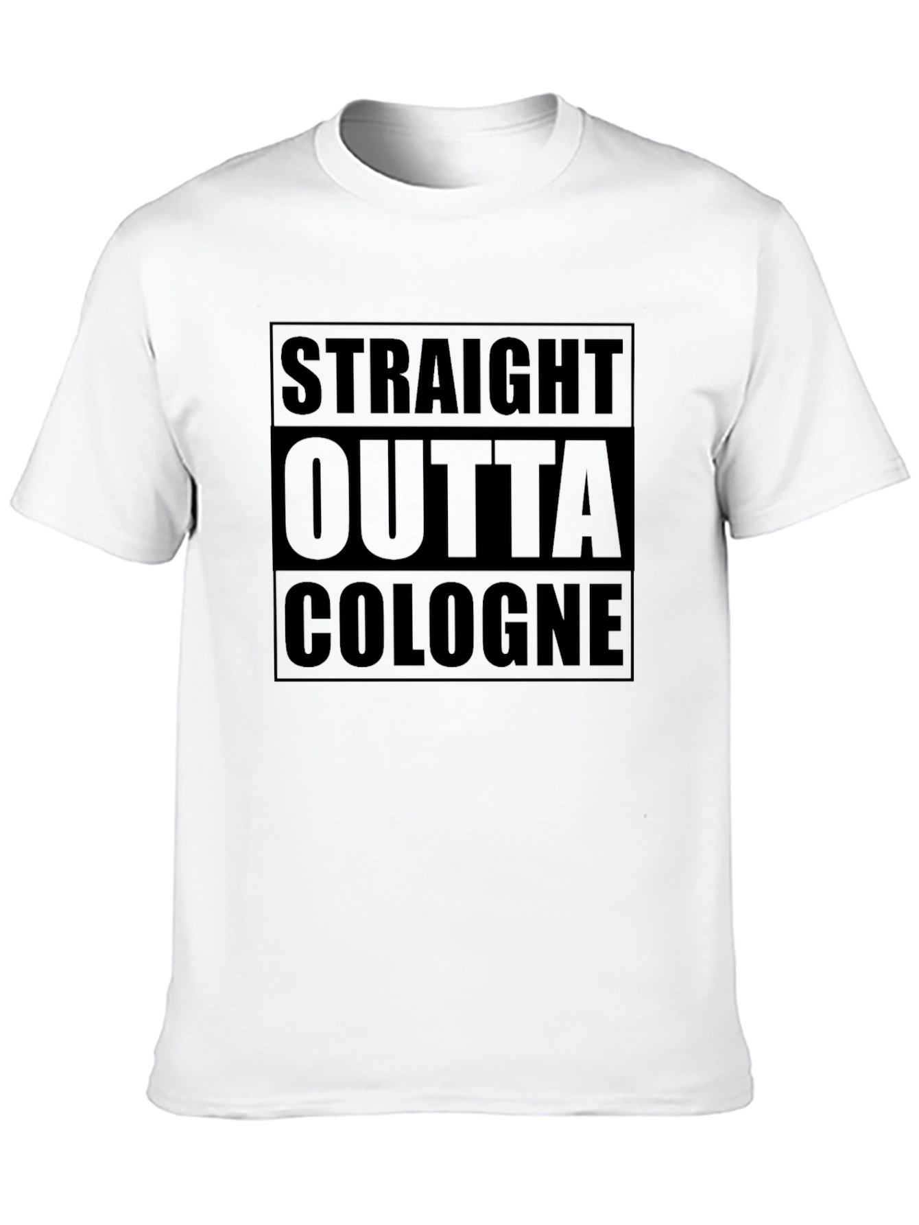 Straight Outta Cologne Black Graphic T-Shirt