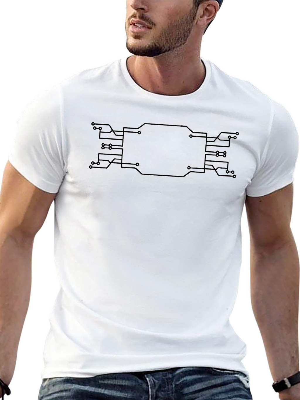 Circuit Board Graphic Tee - Cool Tech Style