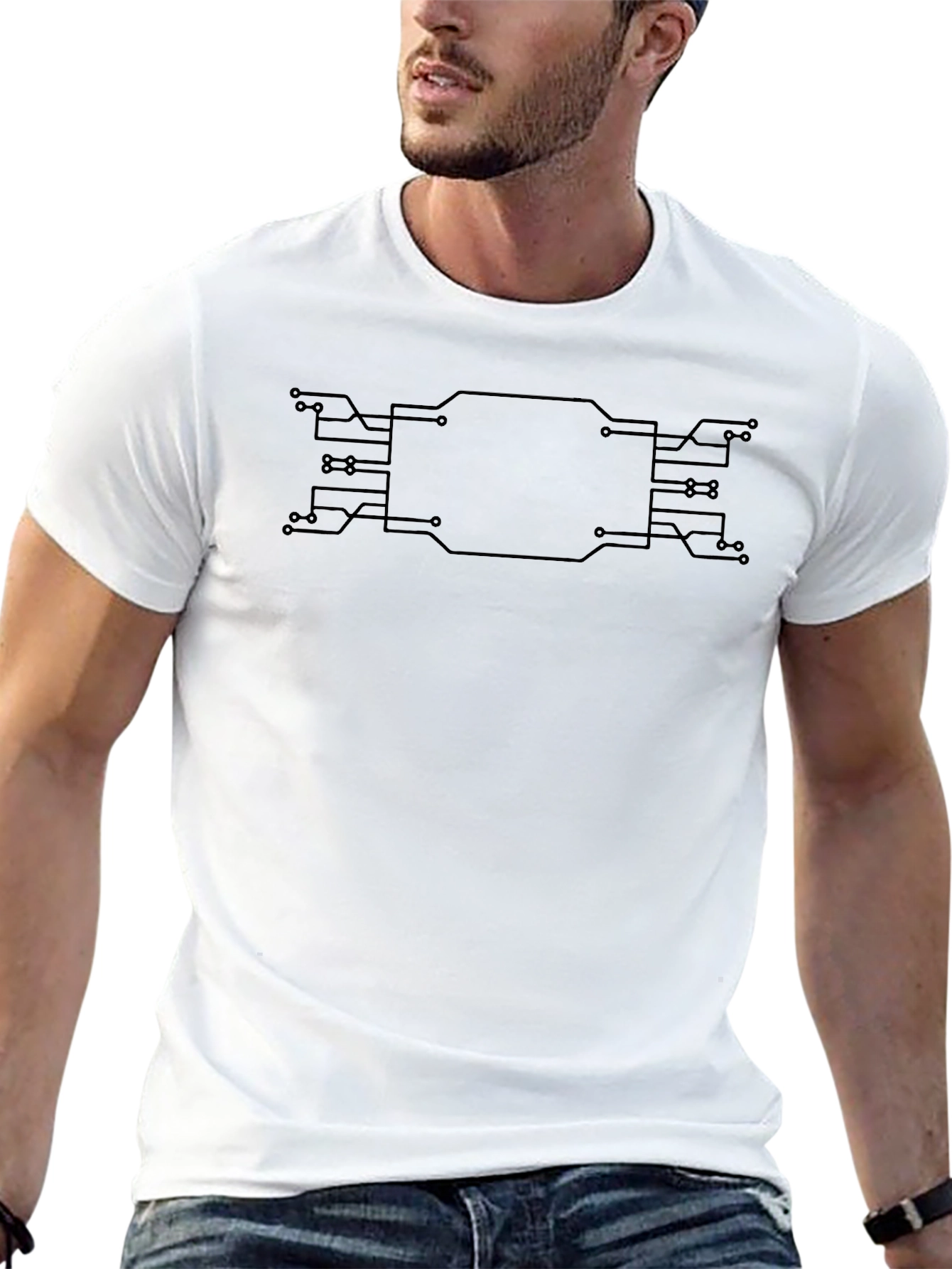 Circuit Board Graphic Tee - Cool Tech Style