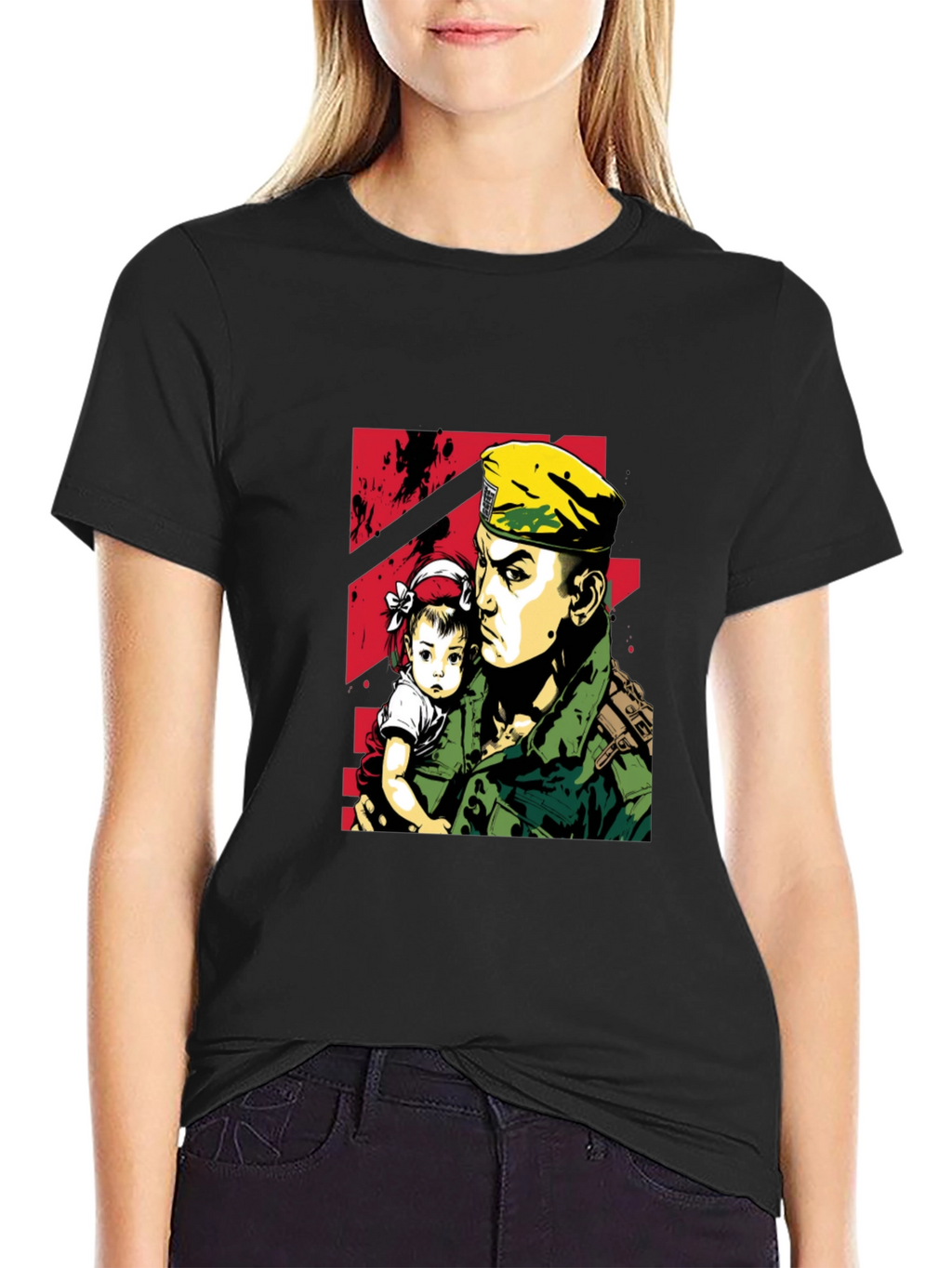 Soldier & Child Graphic Tee - Stylish Comfort