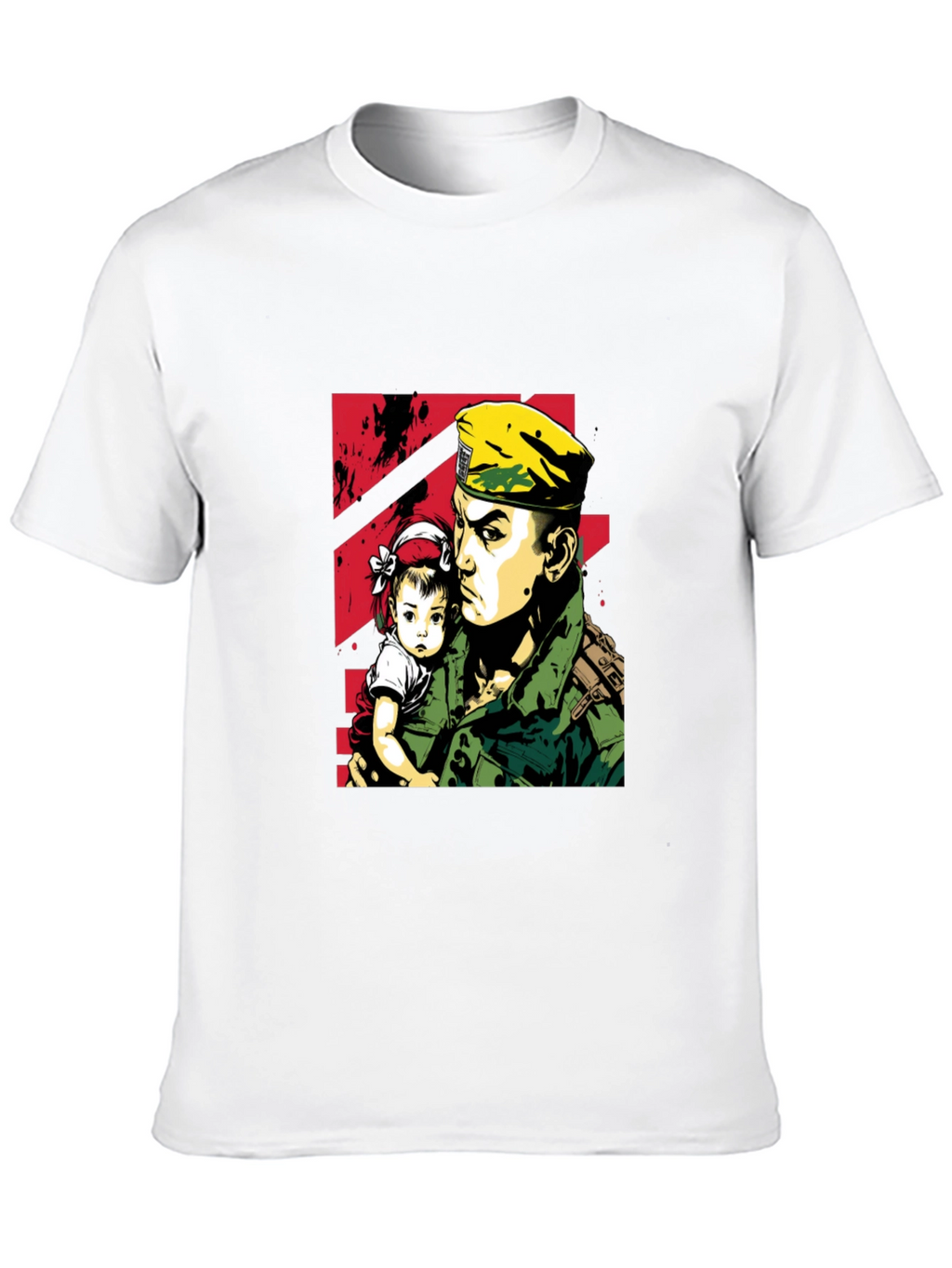 Soldier & Child Graphic Tee - Stylish Comfort
