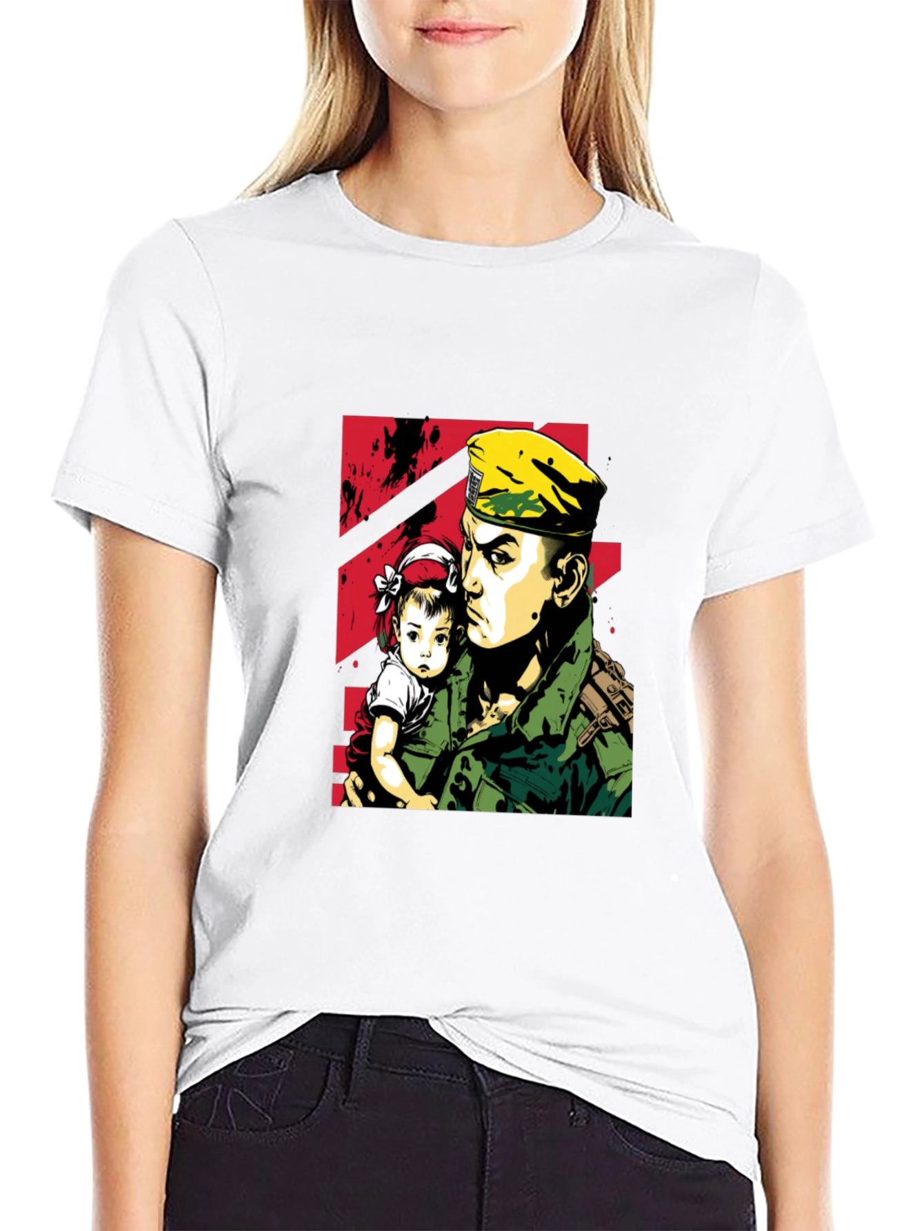 Soldier & Child Graphic Tee - Stylish Comfort