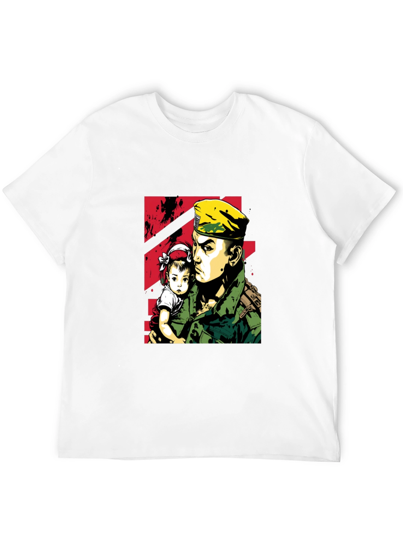 Soldier & Child Graphic Tee - Stylish Comfort