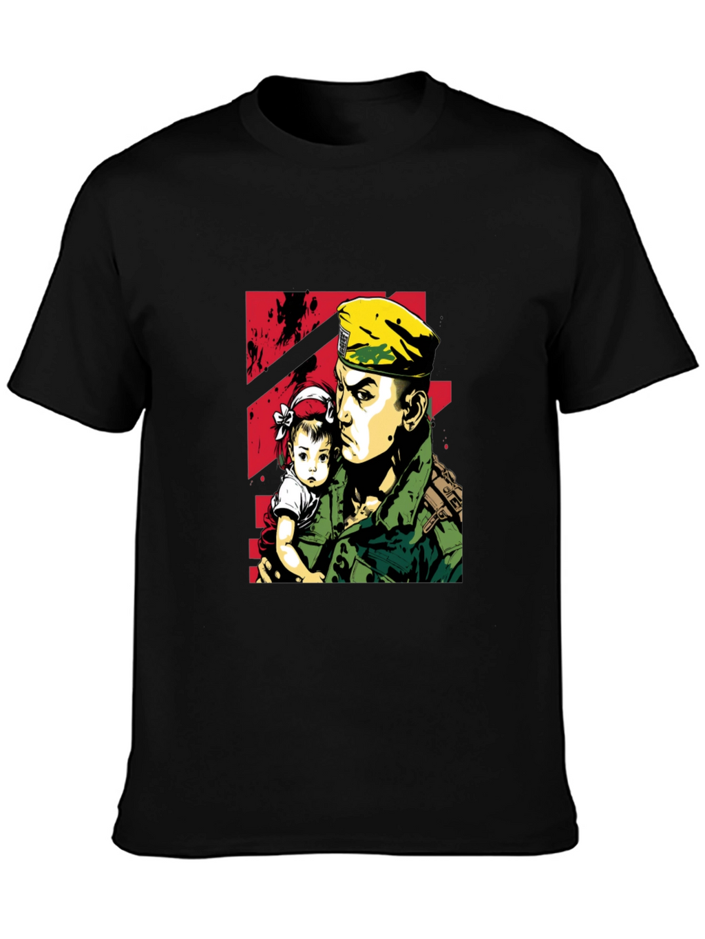 Soldier & Child Graphic Tee - Stylish Comfort