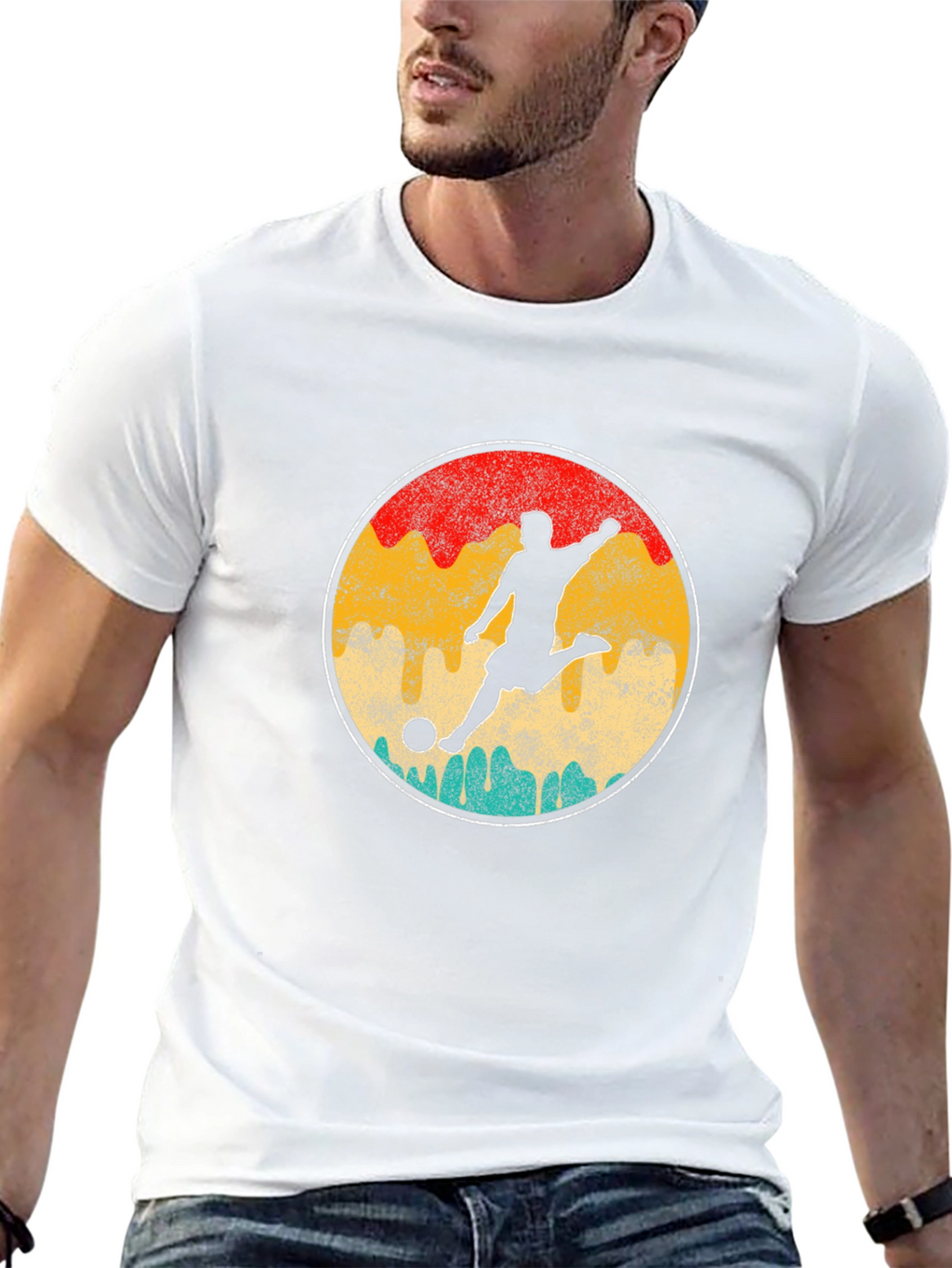 Retro Soccer Player Graphic Tee