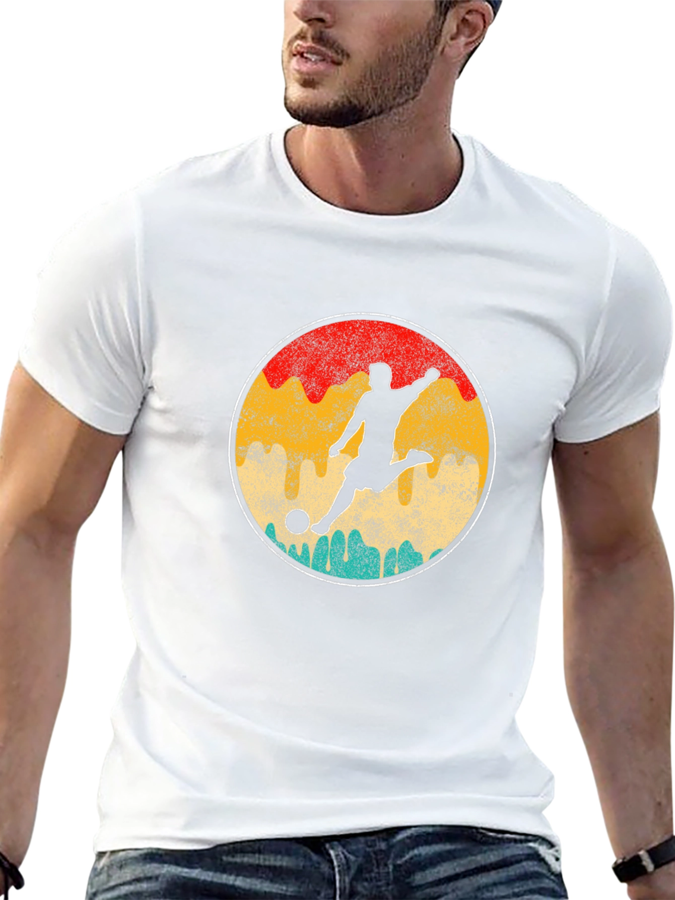 Retro Soccer Player Graphic Tee