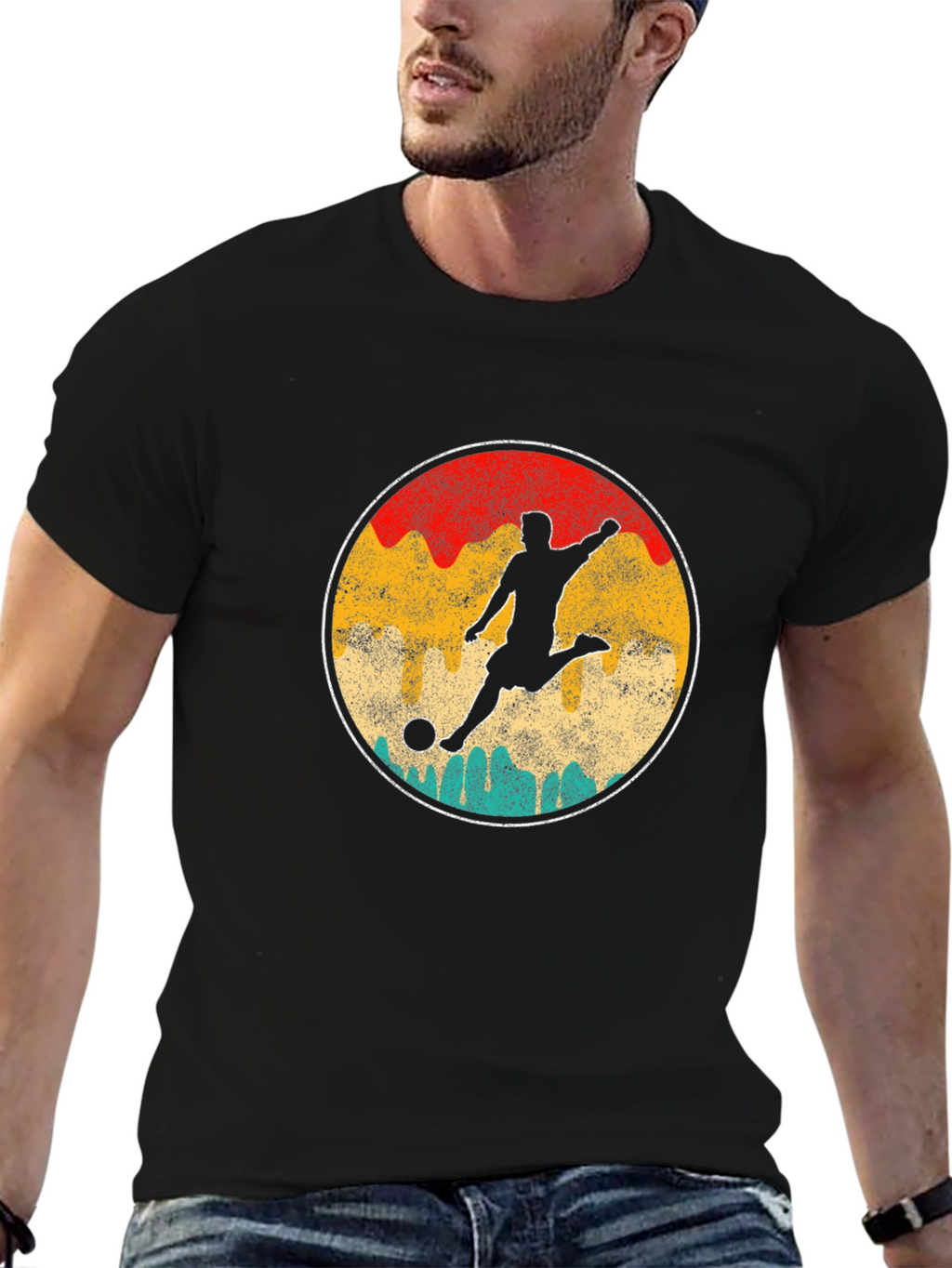 Retro Soccer Player Graphic Tee