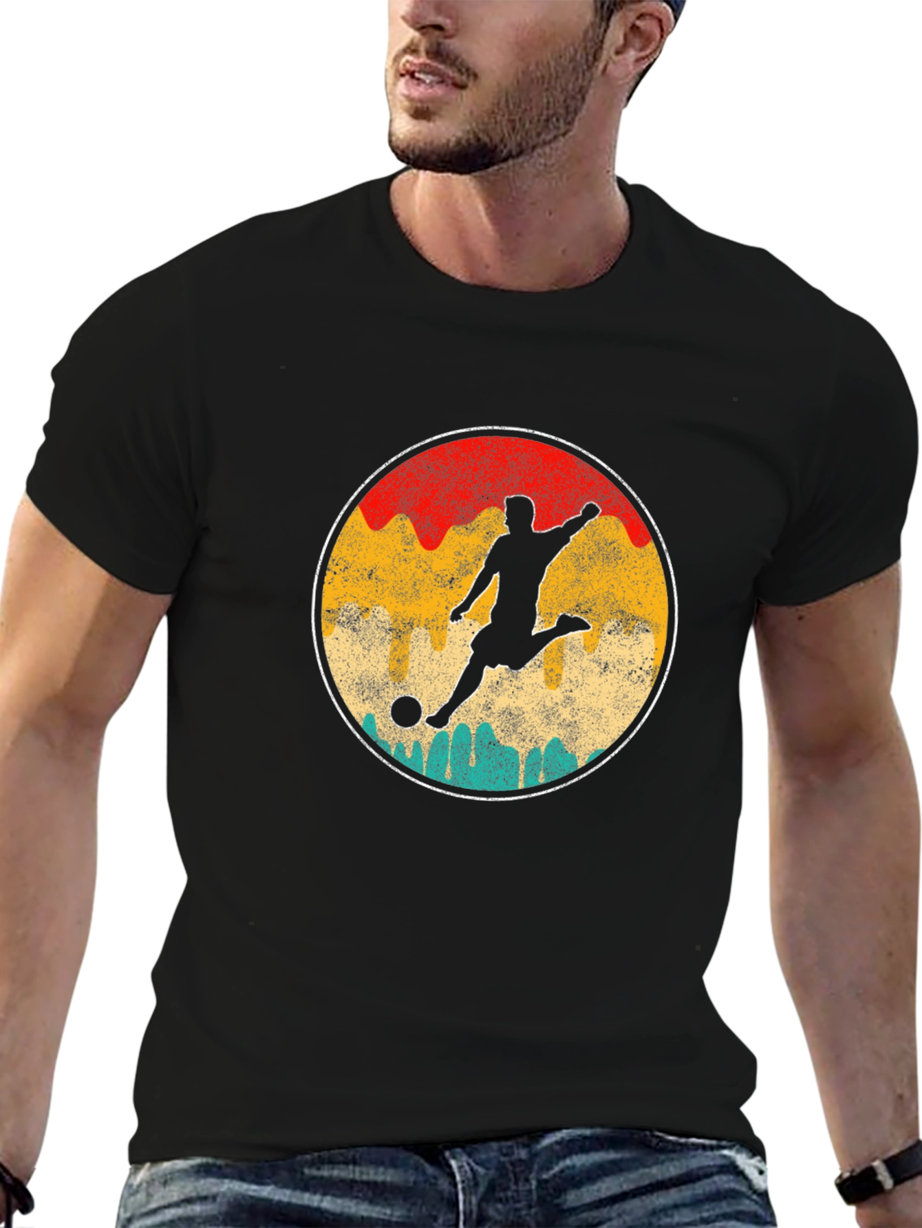 Retro Soccer Player Graphic Tee