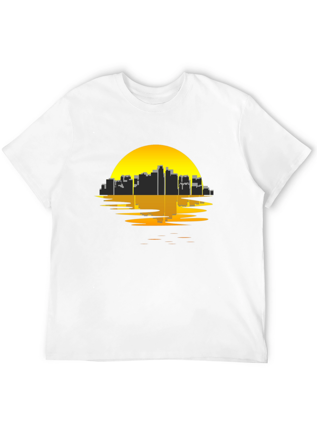 Urban Sunset Tee - Black Graphic T-Shirt