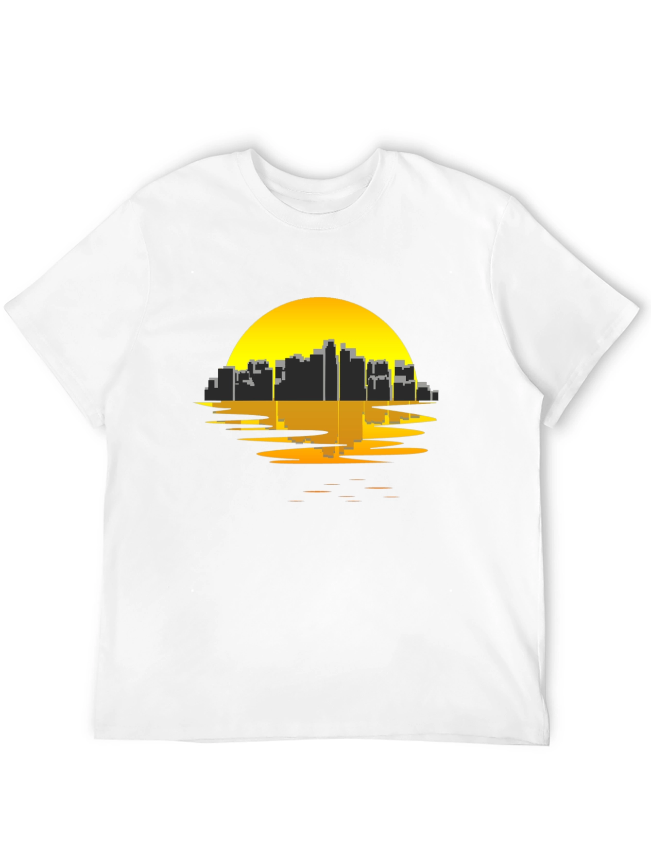 Urban Sunset Tee - Black Graphic T-Shirt