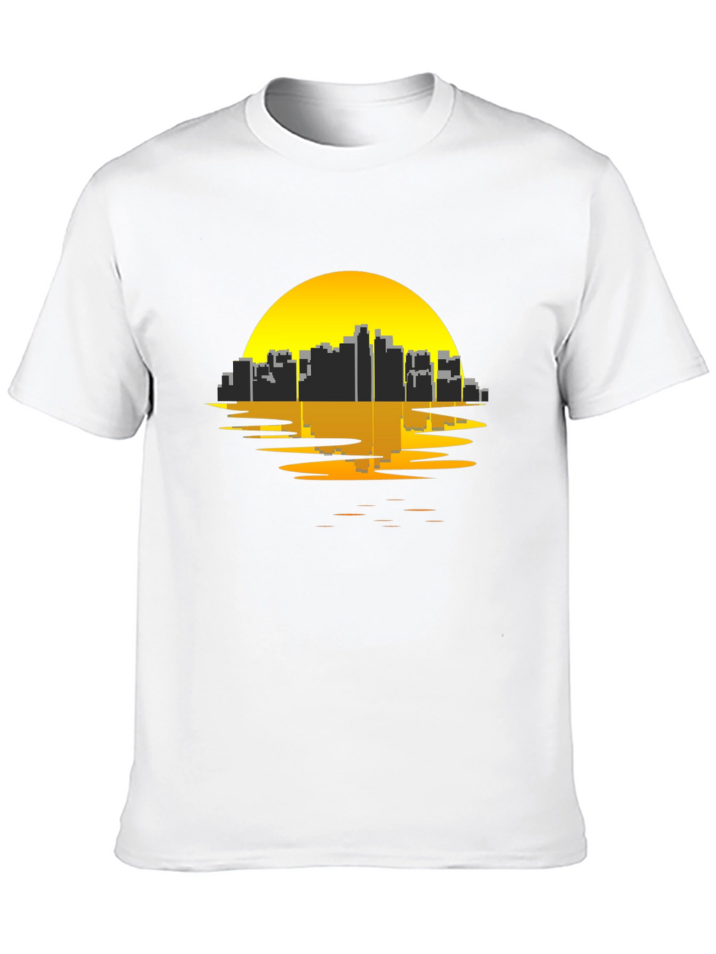 Urban Sunset Tee - Black Graphic T-Shirt