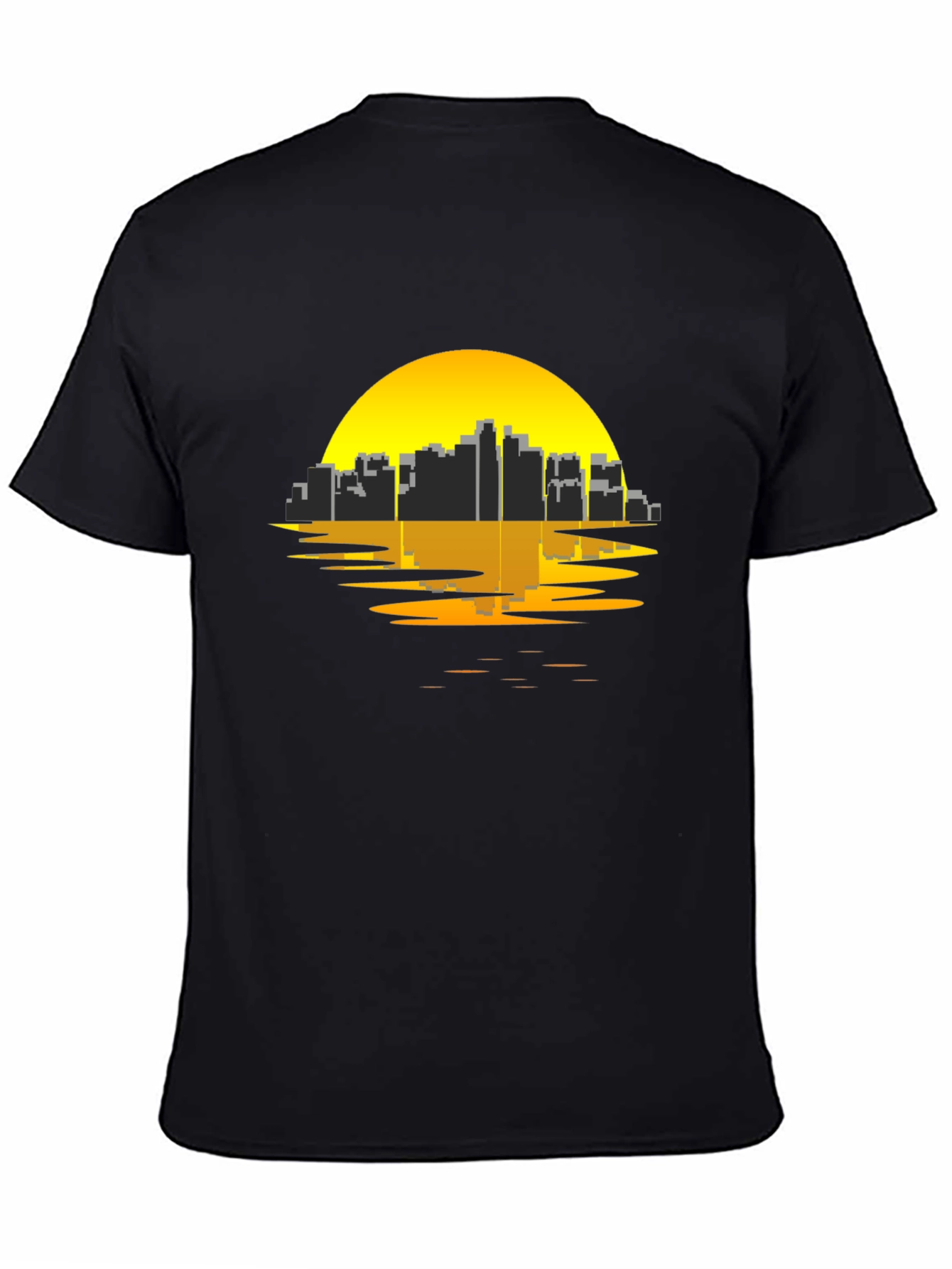 Urban Sunset Tee - Black Graphic T-Shirt