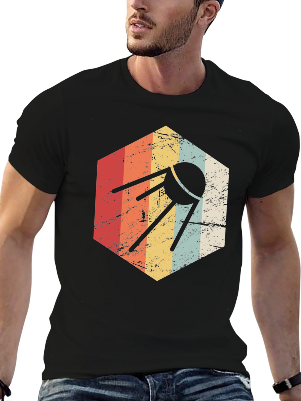 Retro Satellite T-Shirt - Space Age Style