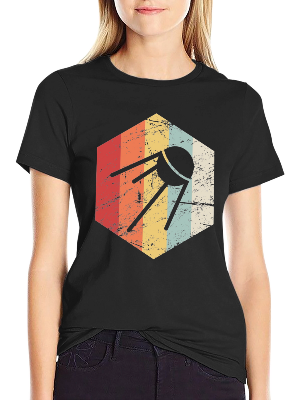 Retro Satellite T-Shirt - Space Age Style