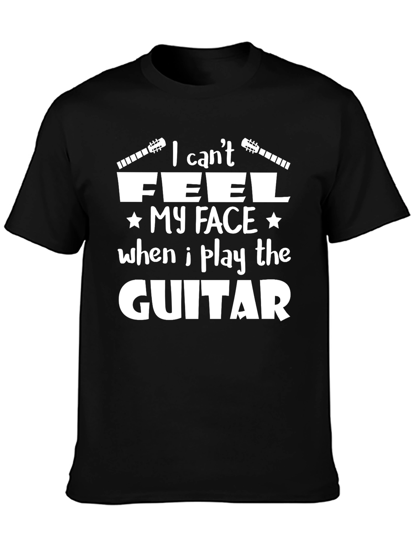 I Cant Feel My Face Guitar T-Shirt