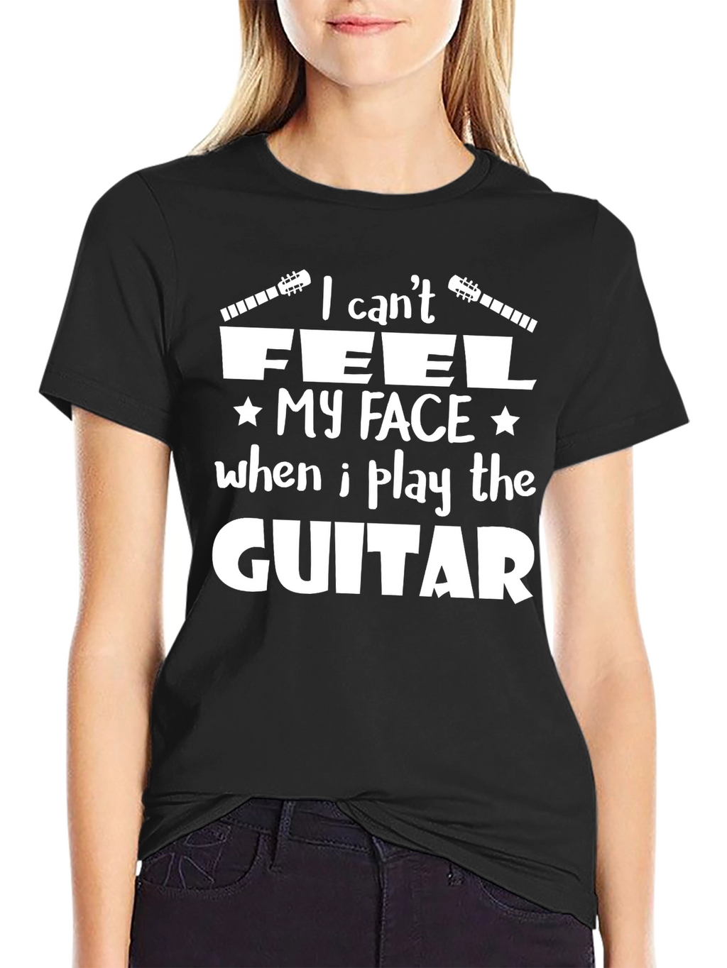 I Cant Feel My Face Guitar T-Shirt