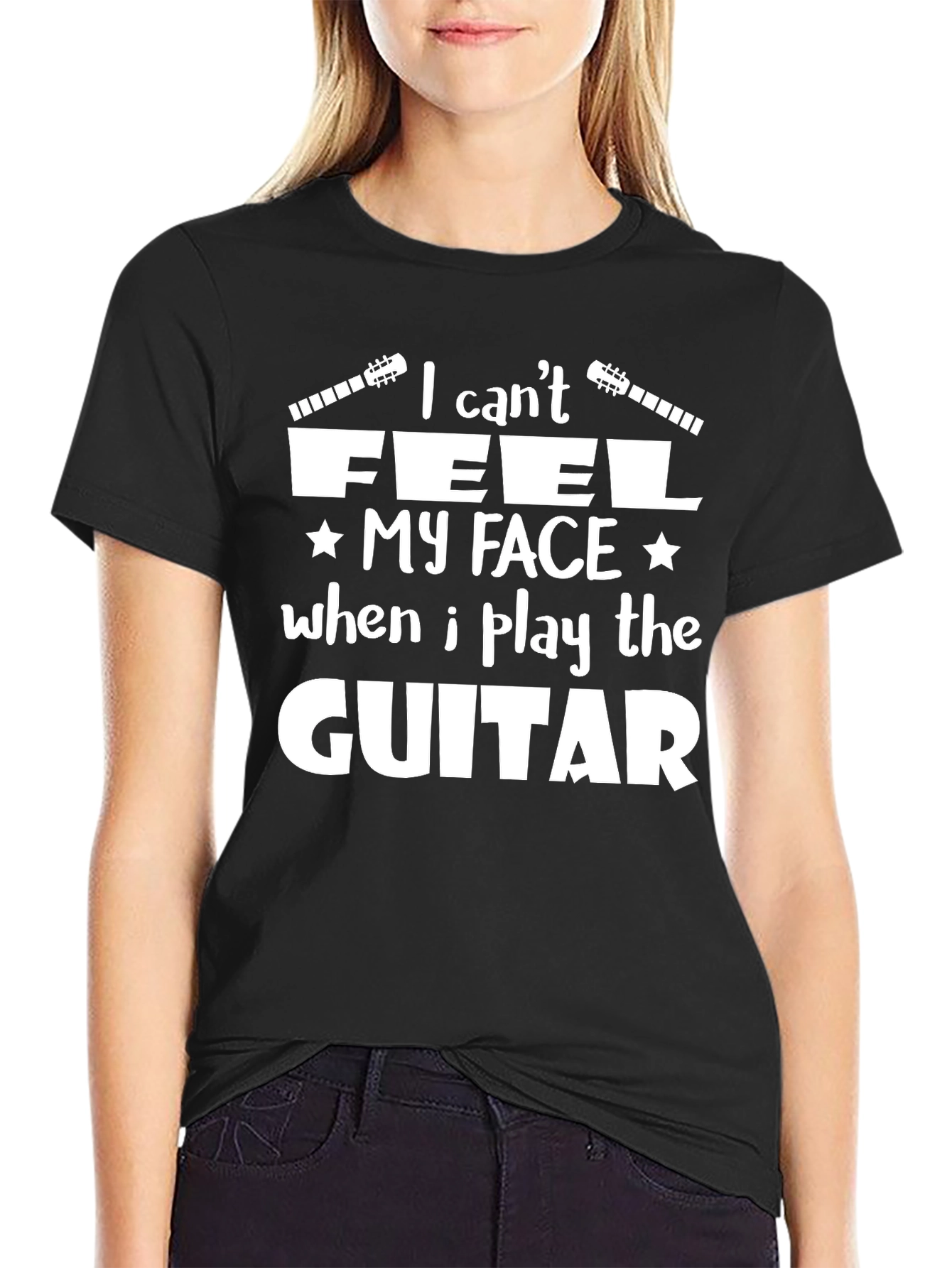 I Cant Feel My Face Guitar T-Shirt