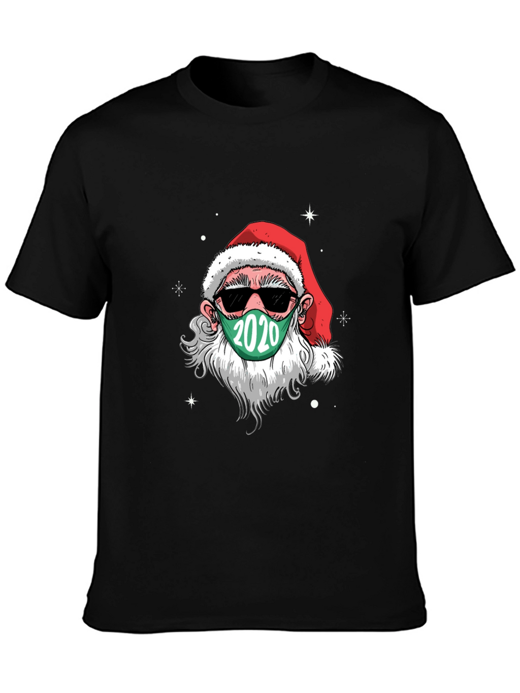 Santa Wearing Mask 2020 Christmas T-Shirt