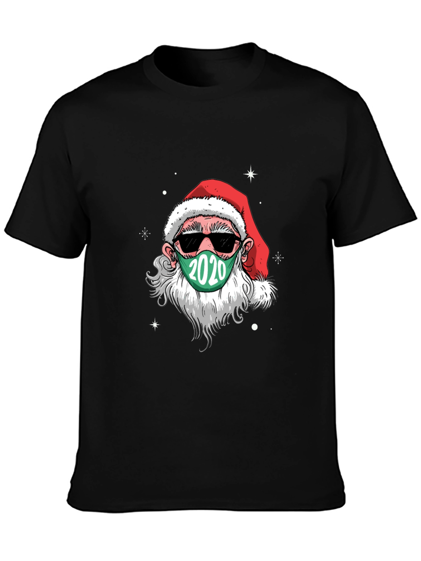 Santa Wearing Mask 2020 Christmas T-Shirt