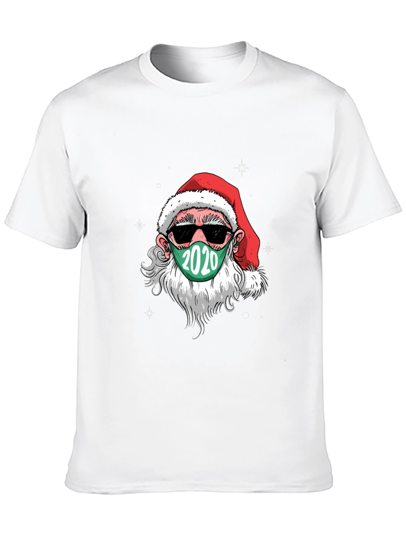 Santa Wearing Mask 2020 Christmas T-Shirt