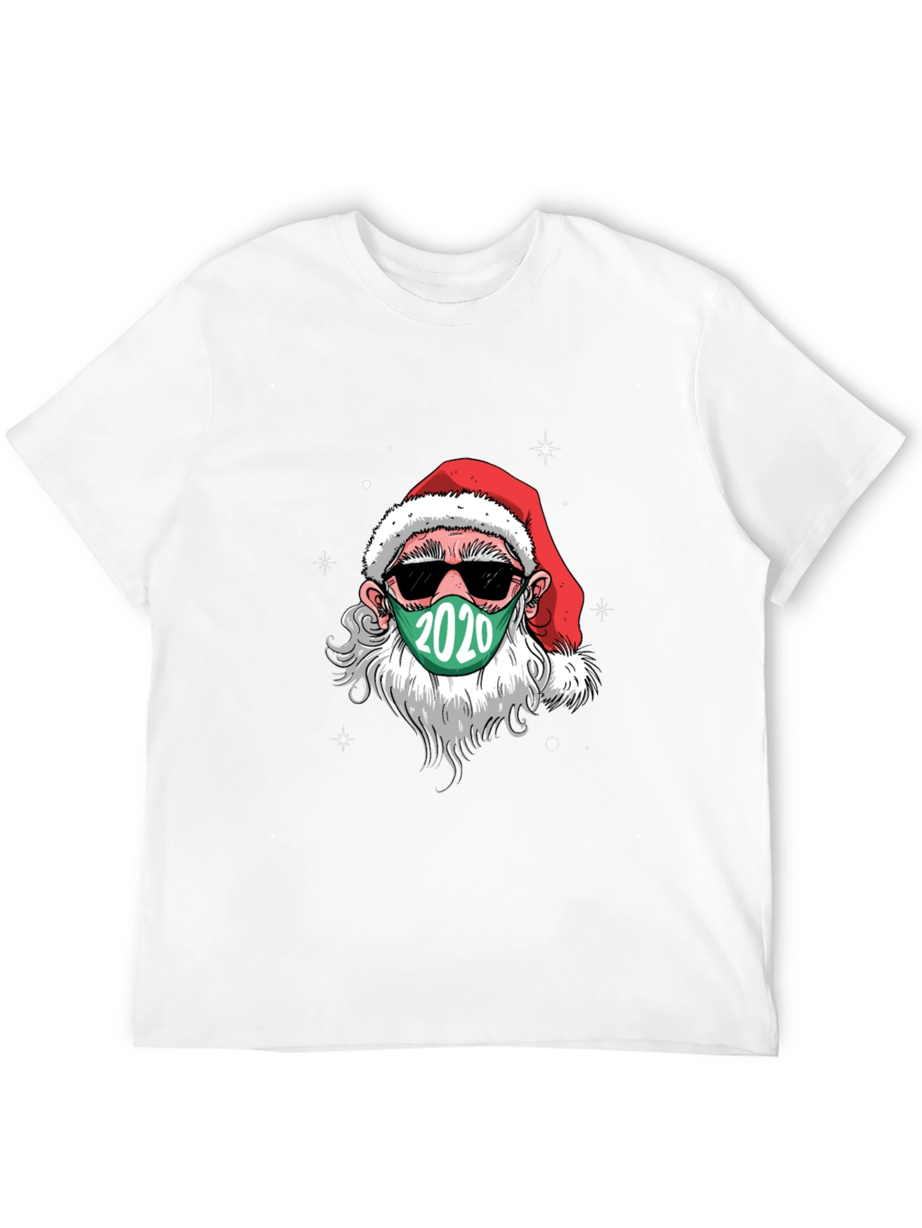 Santa Wearing Mask 2020 Christmas T-Shirt