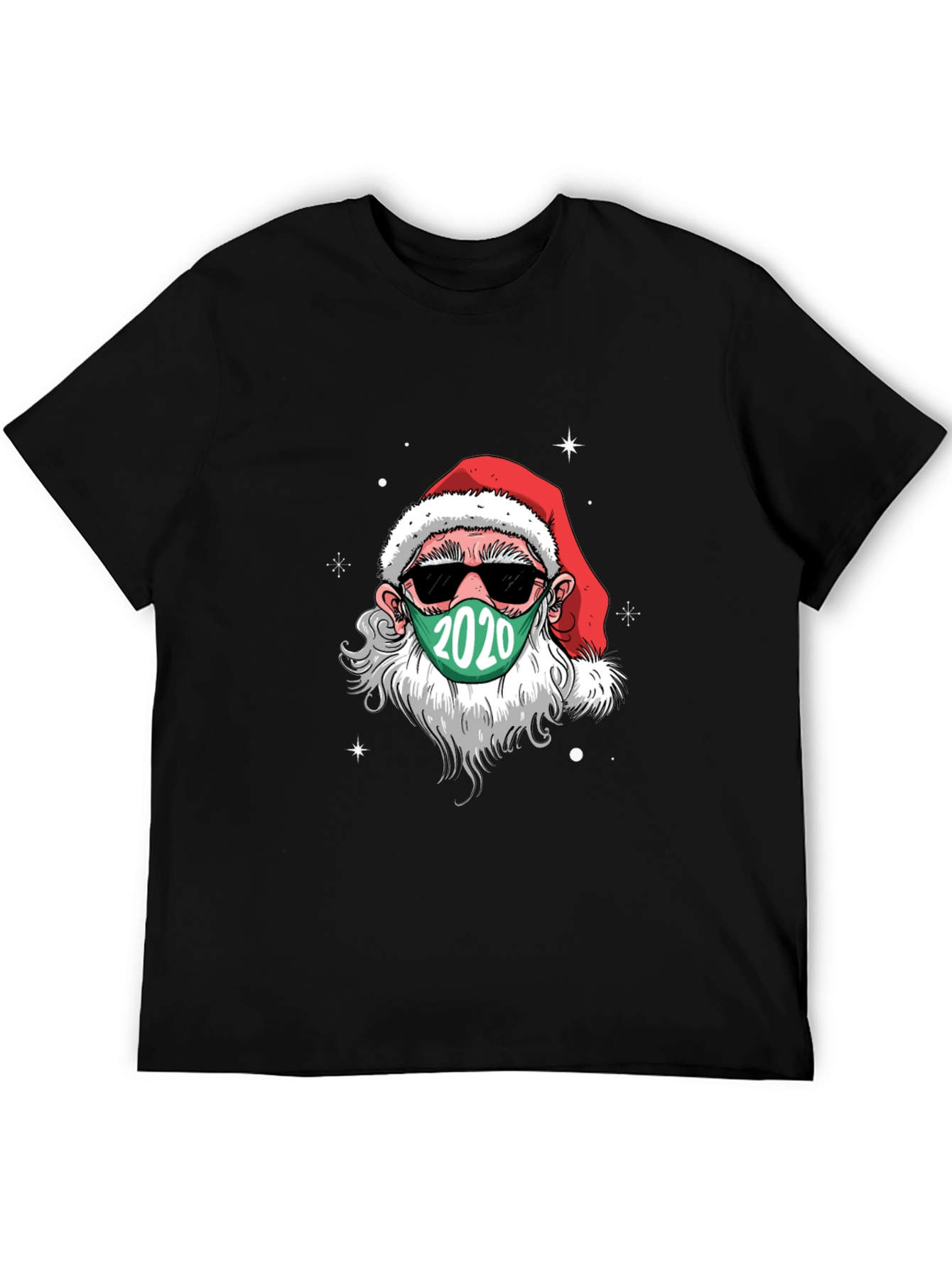 Santa Wearing Mask 2020 Christmas T-Shirt