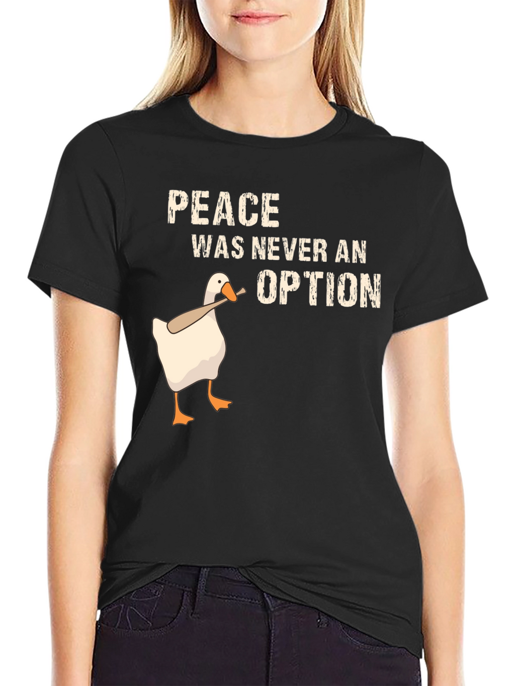 Peace Was Never an Option Goose T-Shirt