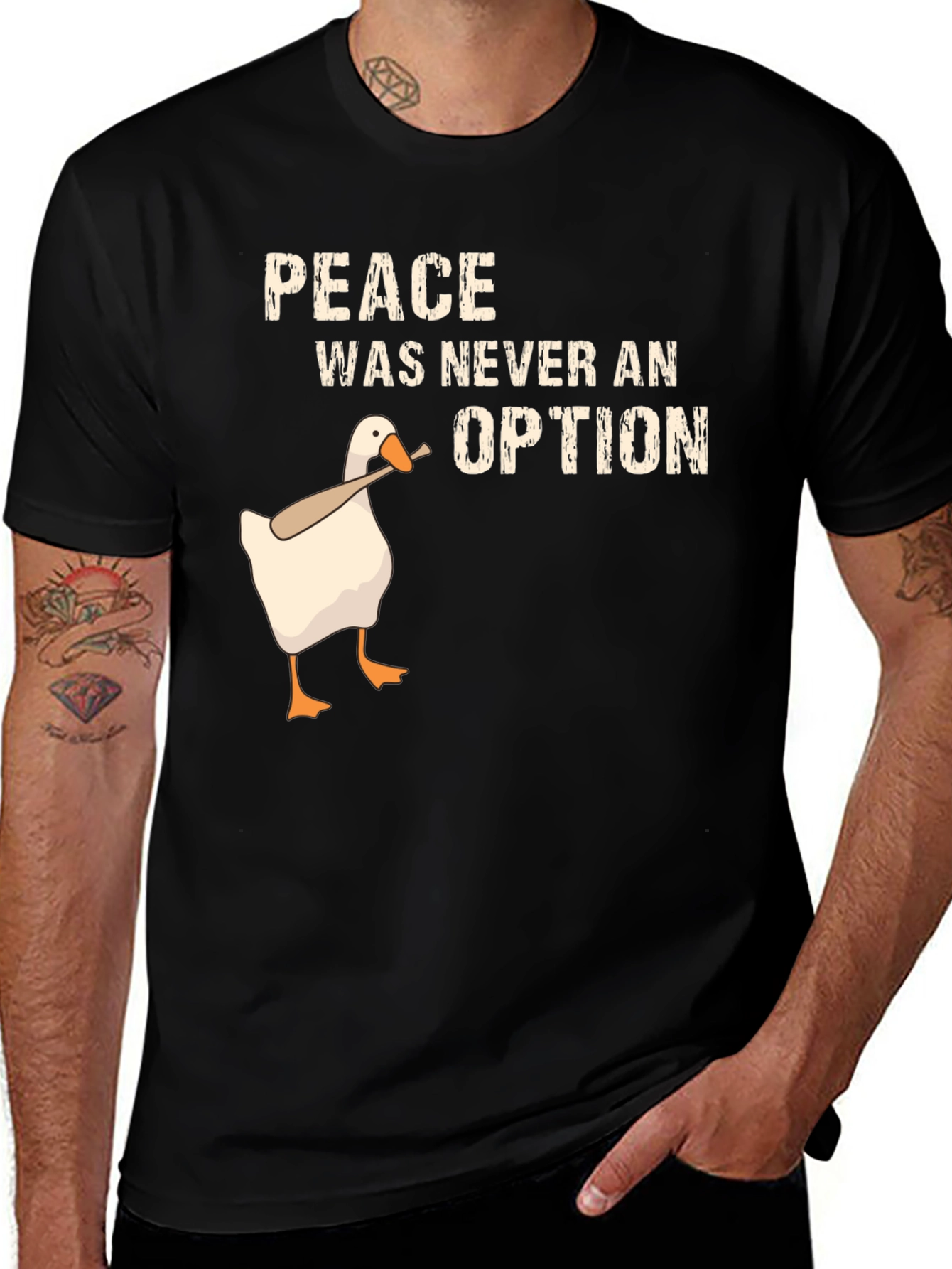 Peace Was Never an Option Goose T-Shirt