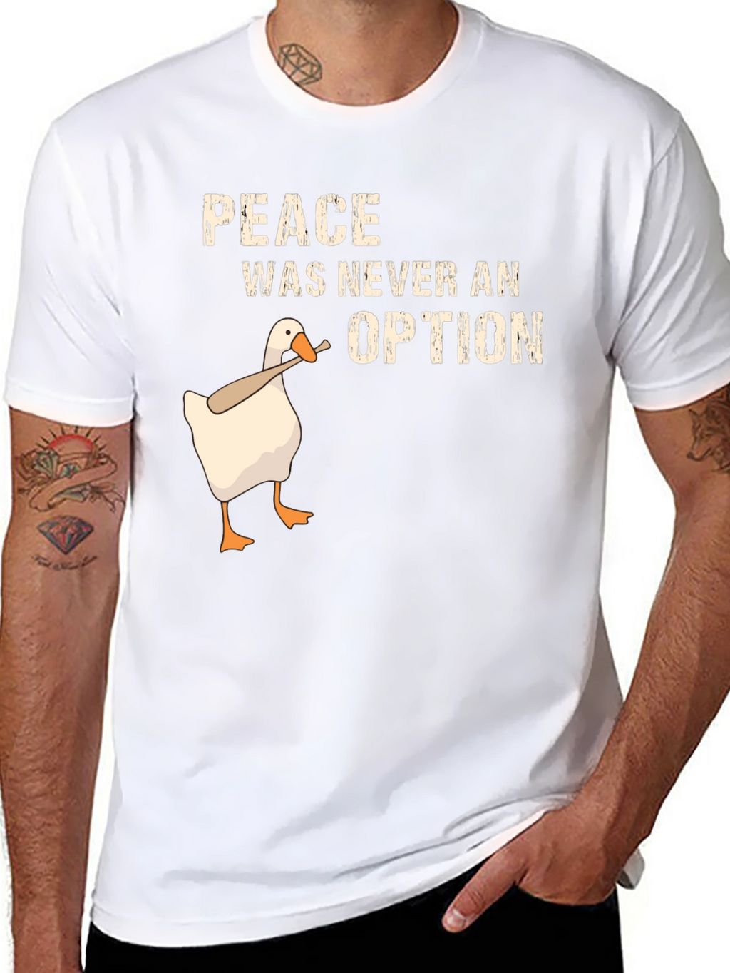 Peace Was Never an Option Goose T-Shirt
