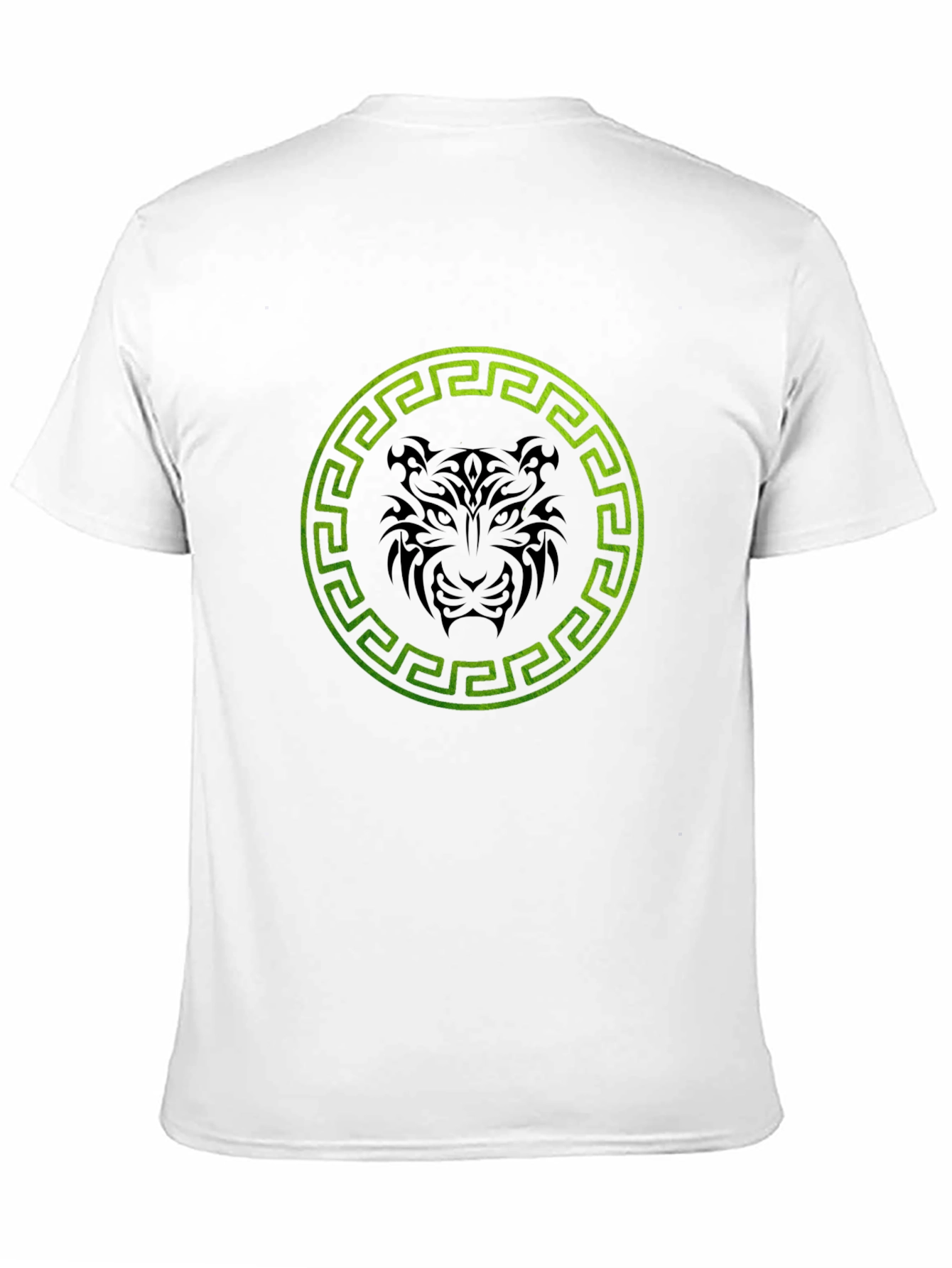 Black T-Shirt with Tiger Circle Design