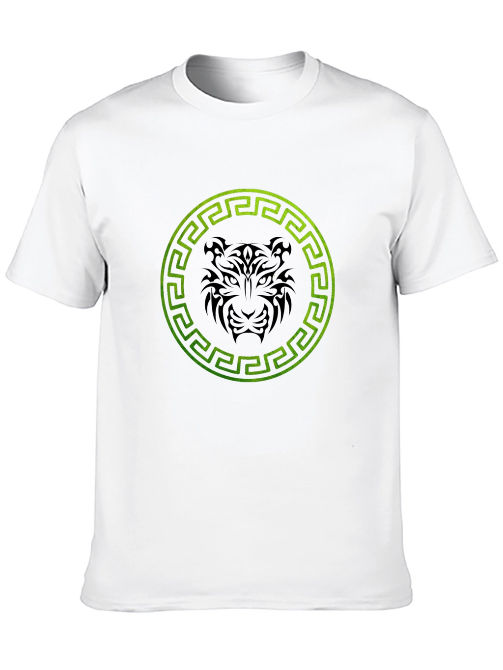 Black T-Shirt with Tiger Circle Design