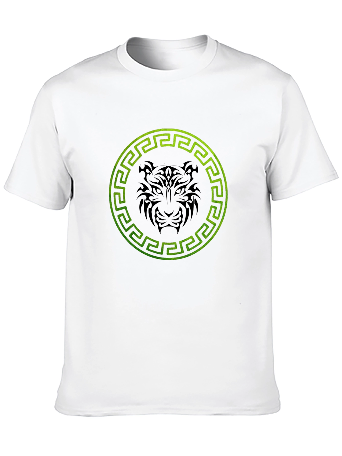 Black T-Shirt with Tiger Circle Design