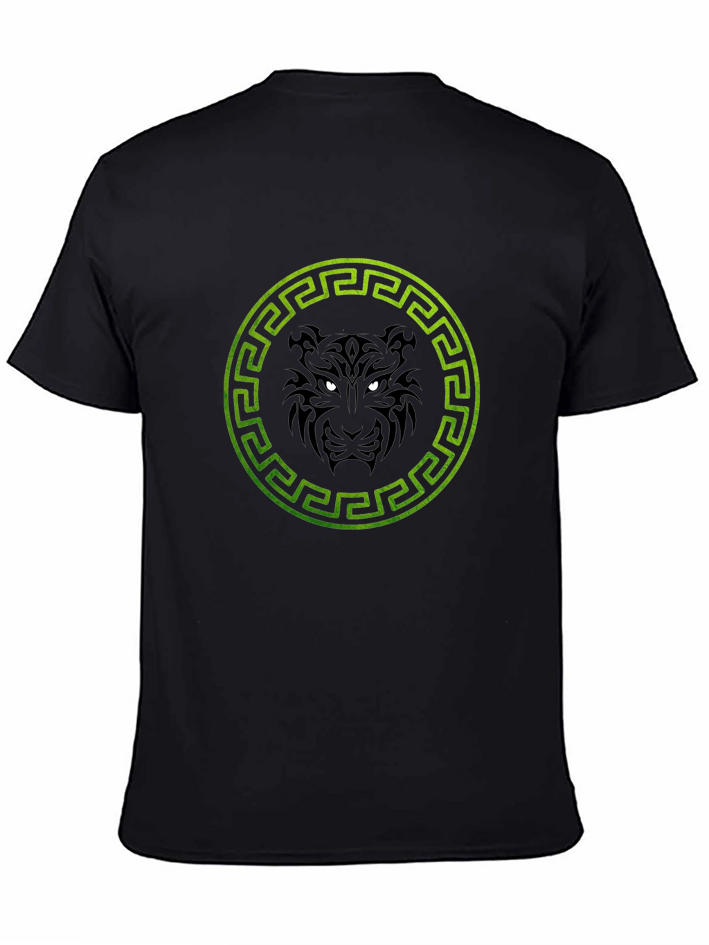 Black T-Shirt with Tiger Circle Design
