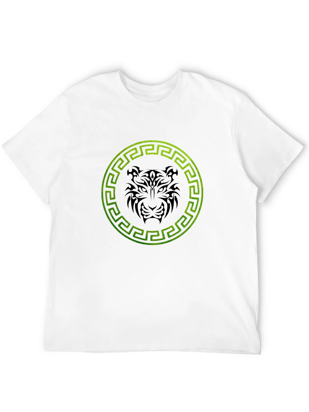 Black T-Shirt with Tiger Circle Design