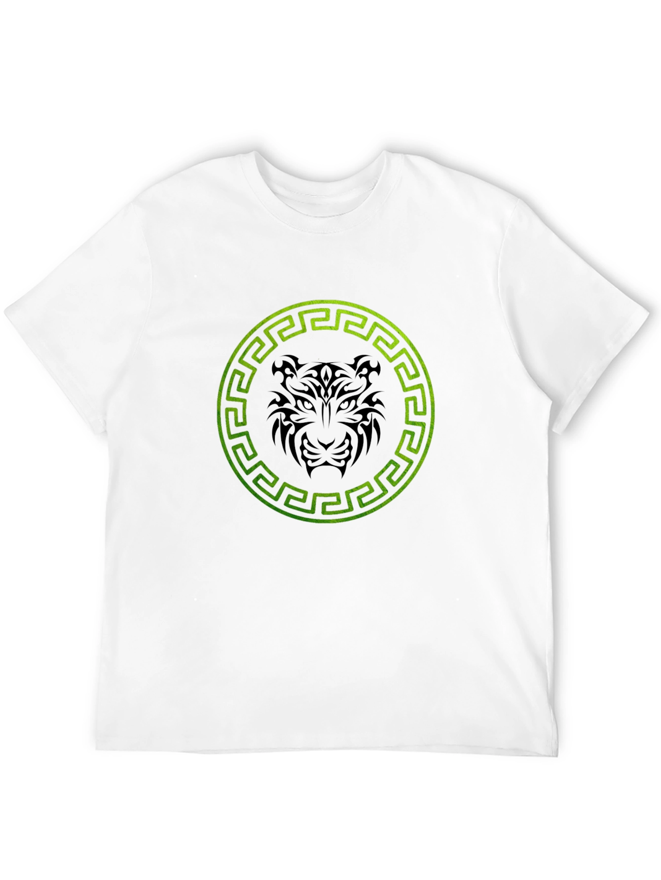 Black T-Shirt with Tiger Circle Design