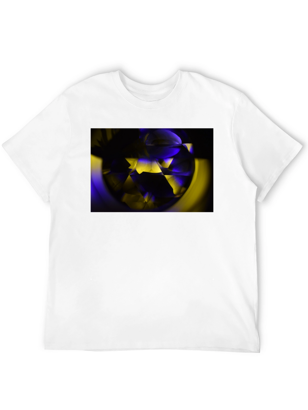 Abstract Geometric Graphic T-Shirt - Black
