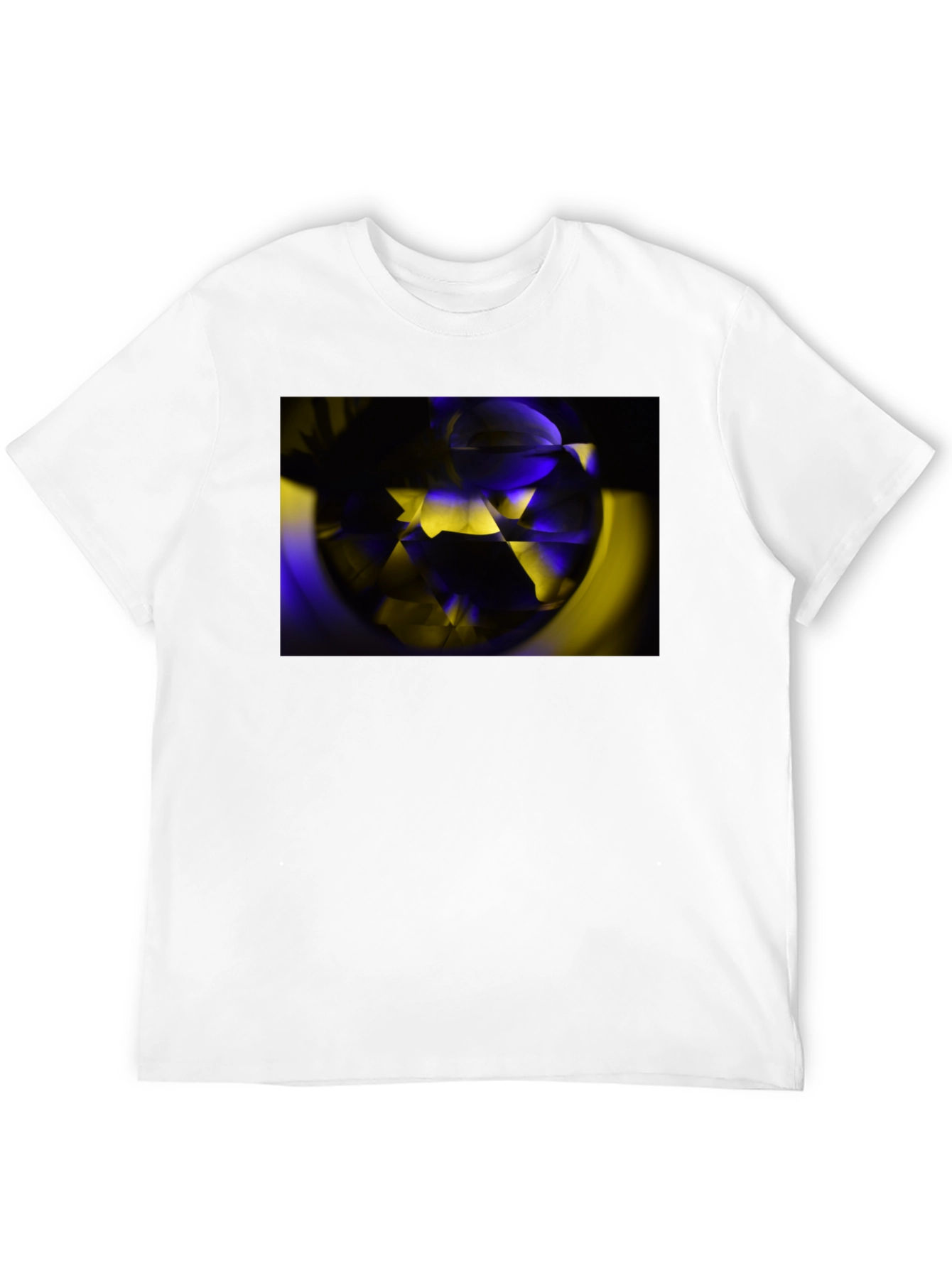 Abstract Geometric Graphic T-Shirt - Black