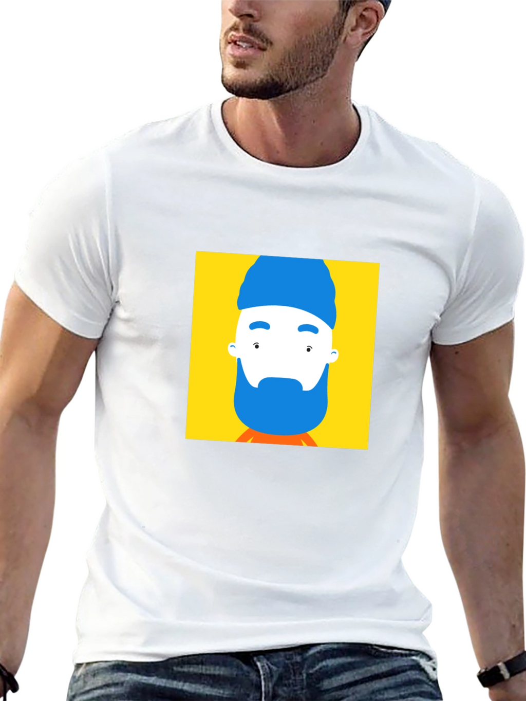 Abstract Portrait Graphic Tee - Modern Art Style