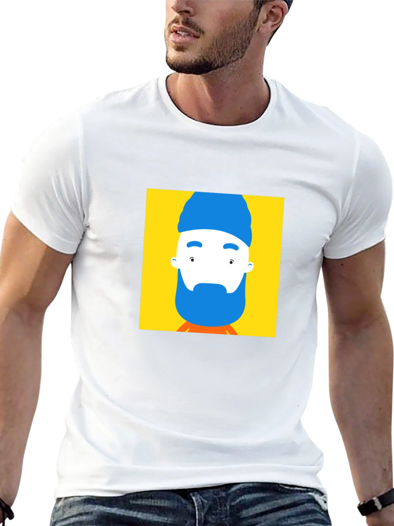 Abstract Portrait Graphic Tee - Modern Art Style