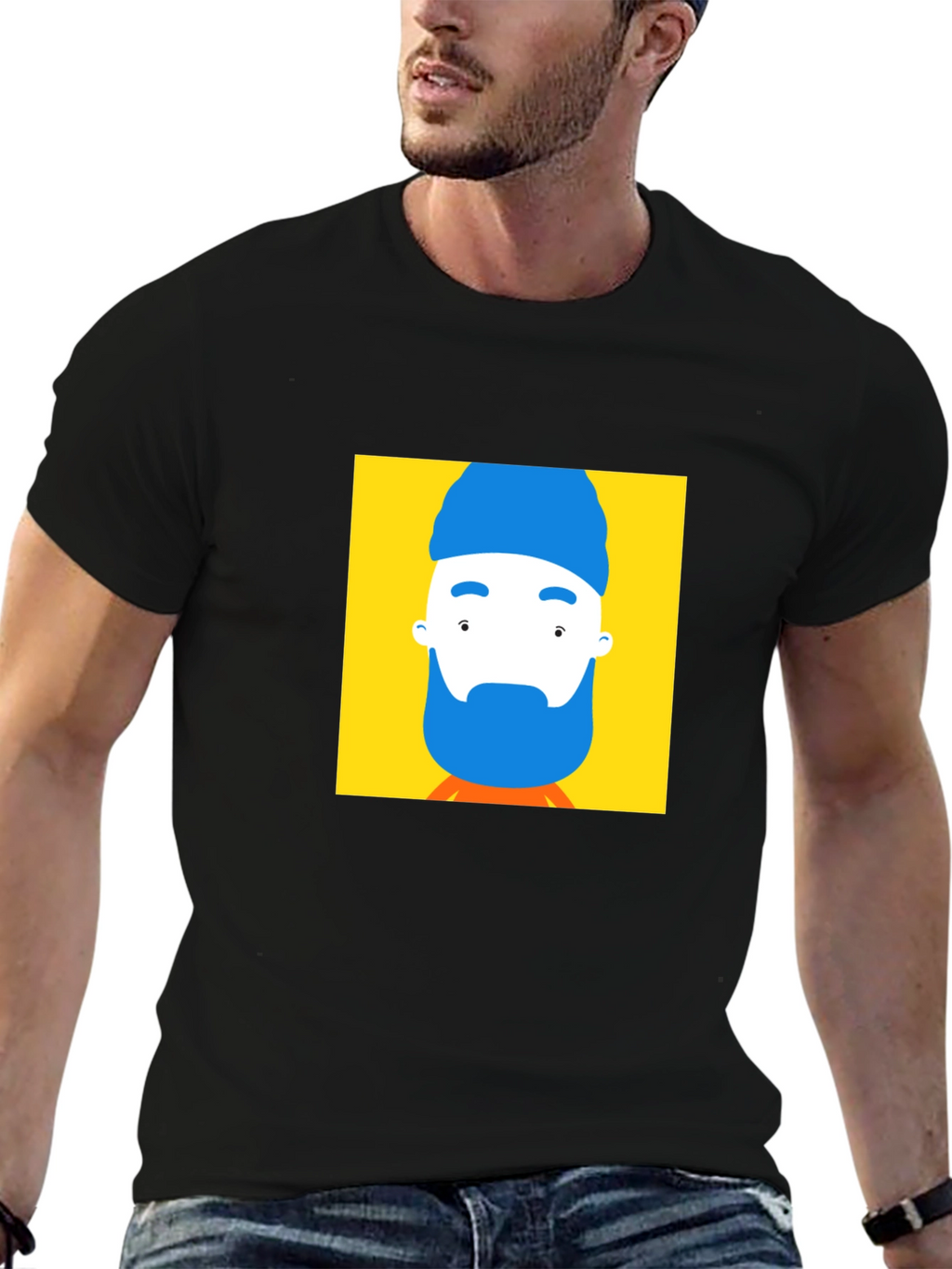 Abstract Portrait Graphic Tee - Modern Art Style
