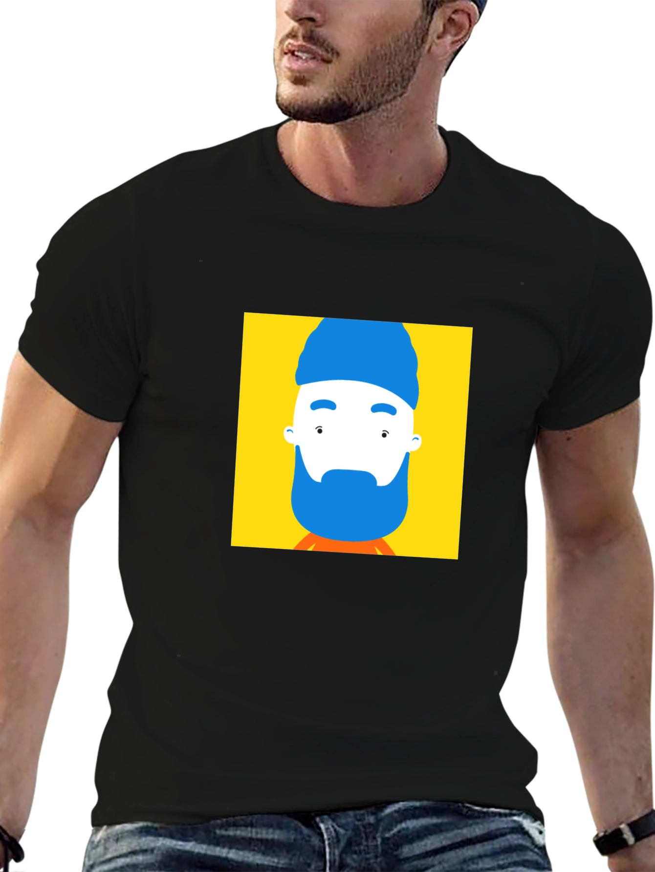 Abstract Portrait Graphic Tee - Modern Art Style