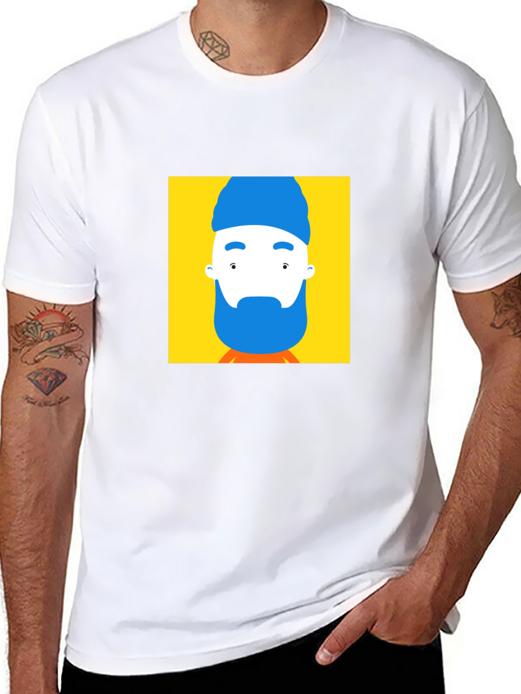 Abstract Portrait Graphic Tee - Modern Art Style