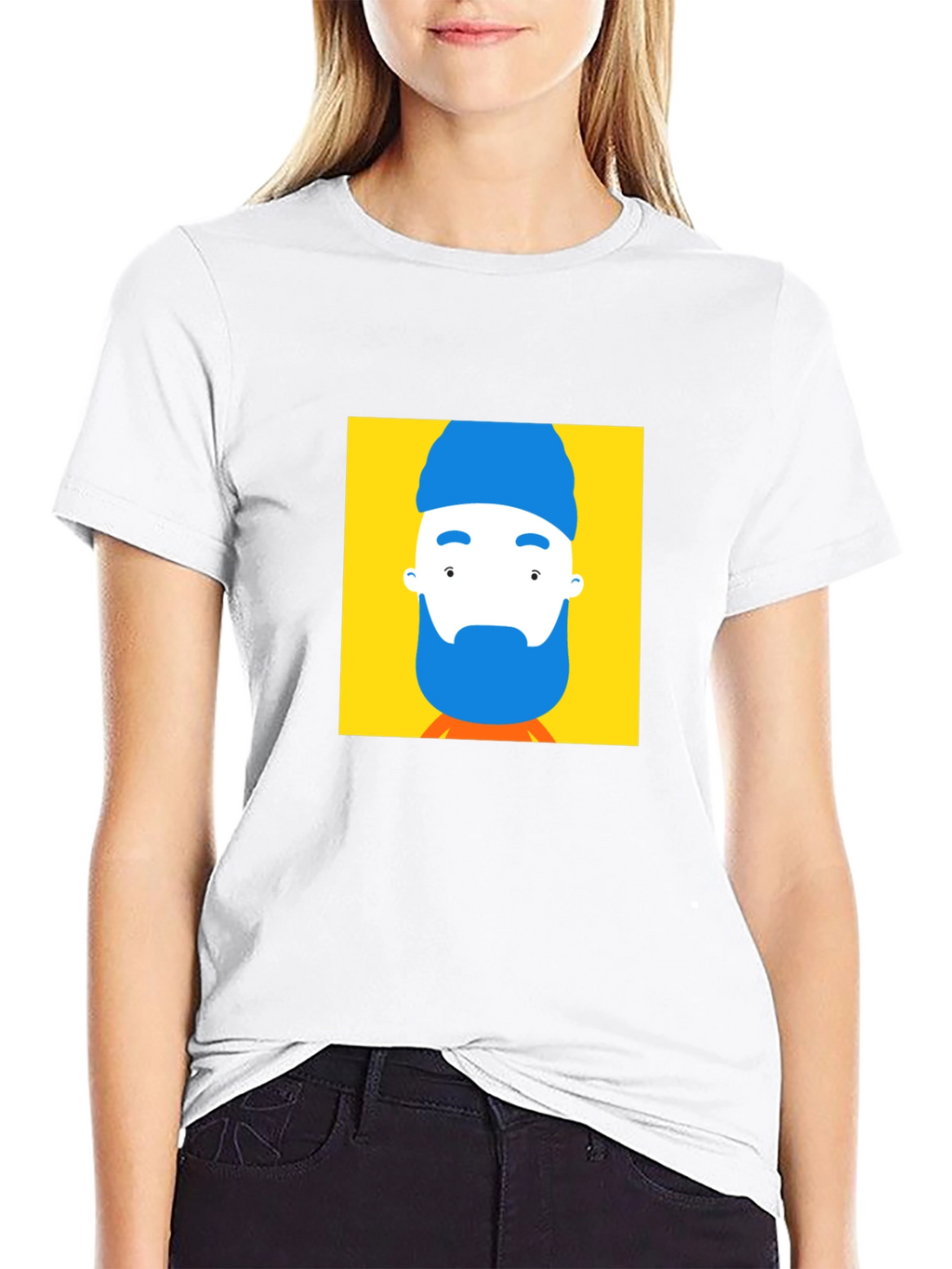 Abstract Portrait Graphic Tee - Modern Art Style