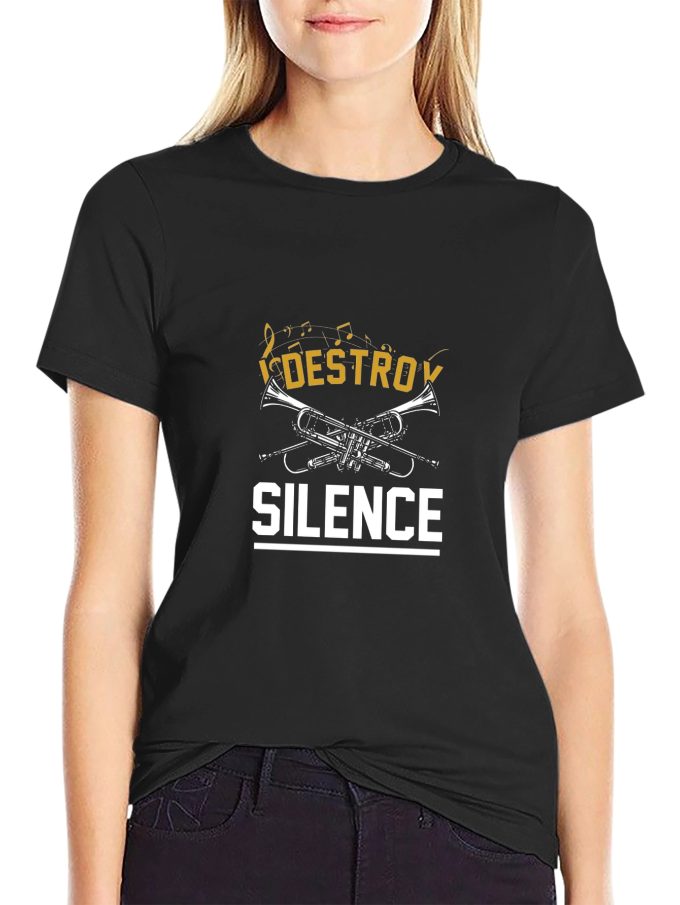 Destroy Silence T-Shirt: Music Lover Tee