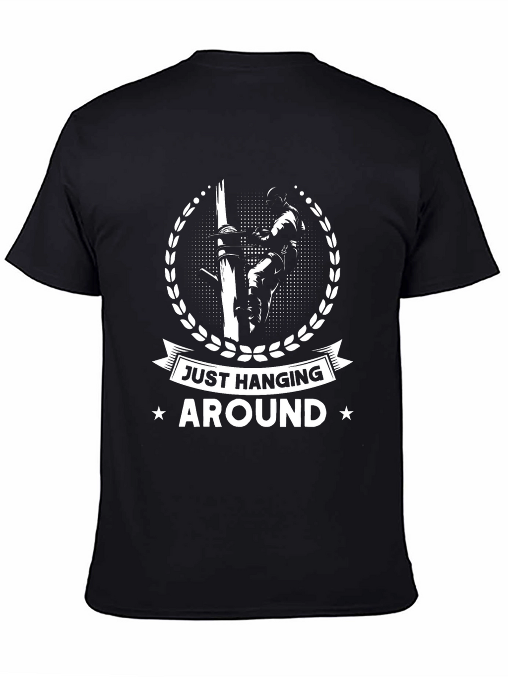 Just Hanging Around Lineman T-Shirt - Black